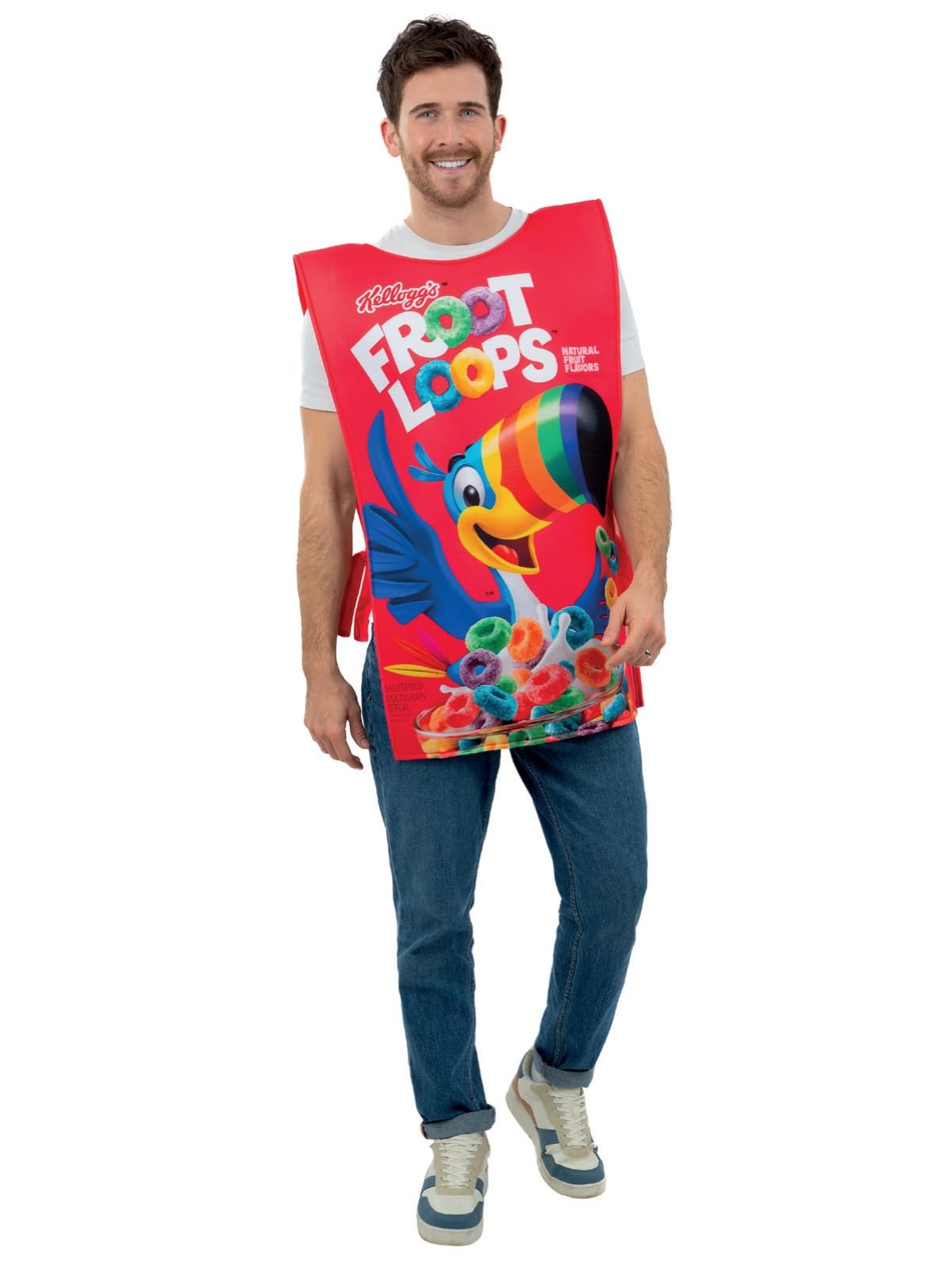 Smiffys Red Kelloggs Froot Loops Cereal Box Costume
