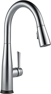 Delta (FAUCETS) Essa Single-Handle Touch Kitchen Sink Faucet with Pull Down Sprayer, Touch2O Technology and Magnetic Docking Spray Head, Arctic Stainless 9113T-AR-DST