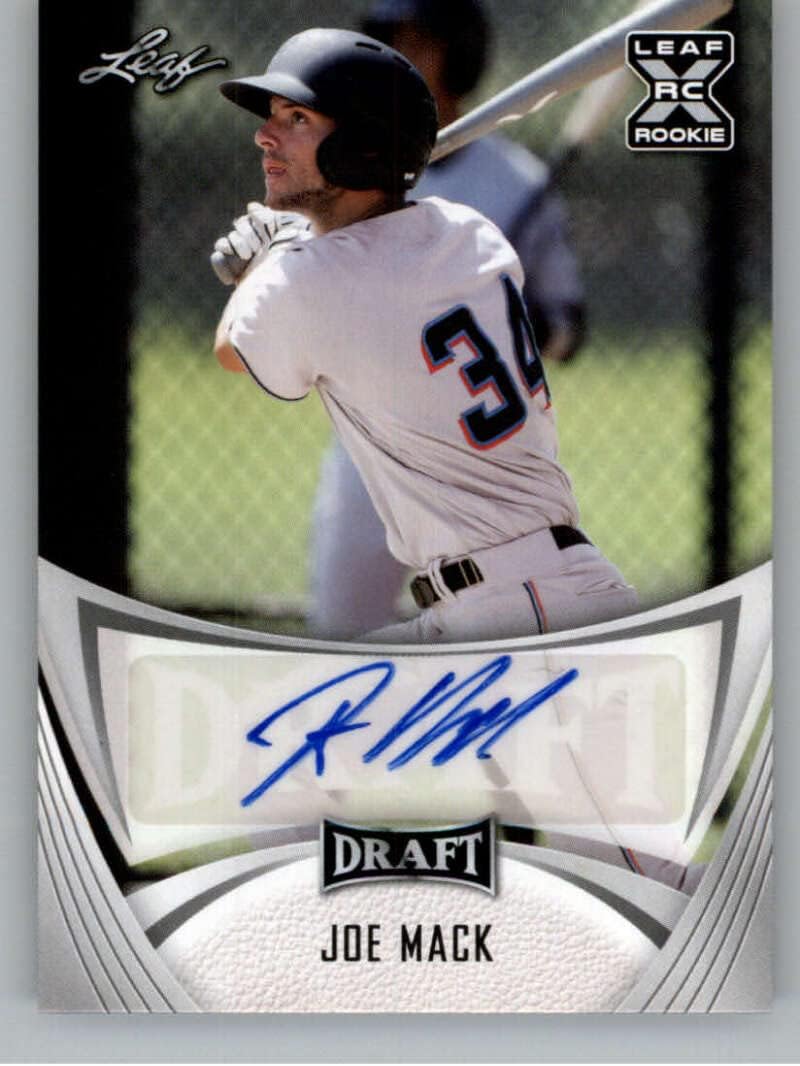 2021 Leaf Draft Autographs #BA-JM1 Joe Mack RC Rookie Card Auto Autograph XRC Draft/Prospect Baseball Card in Raw (NM or Better) Condition