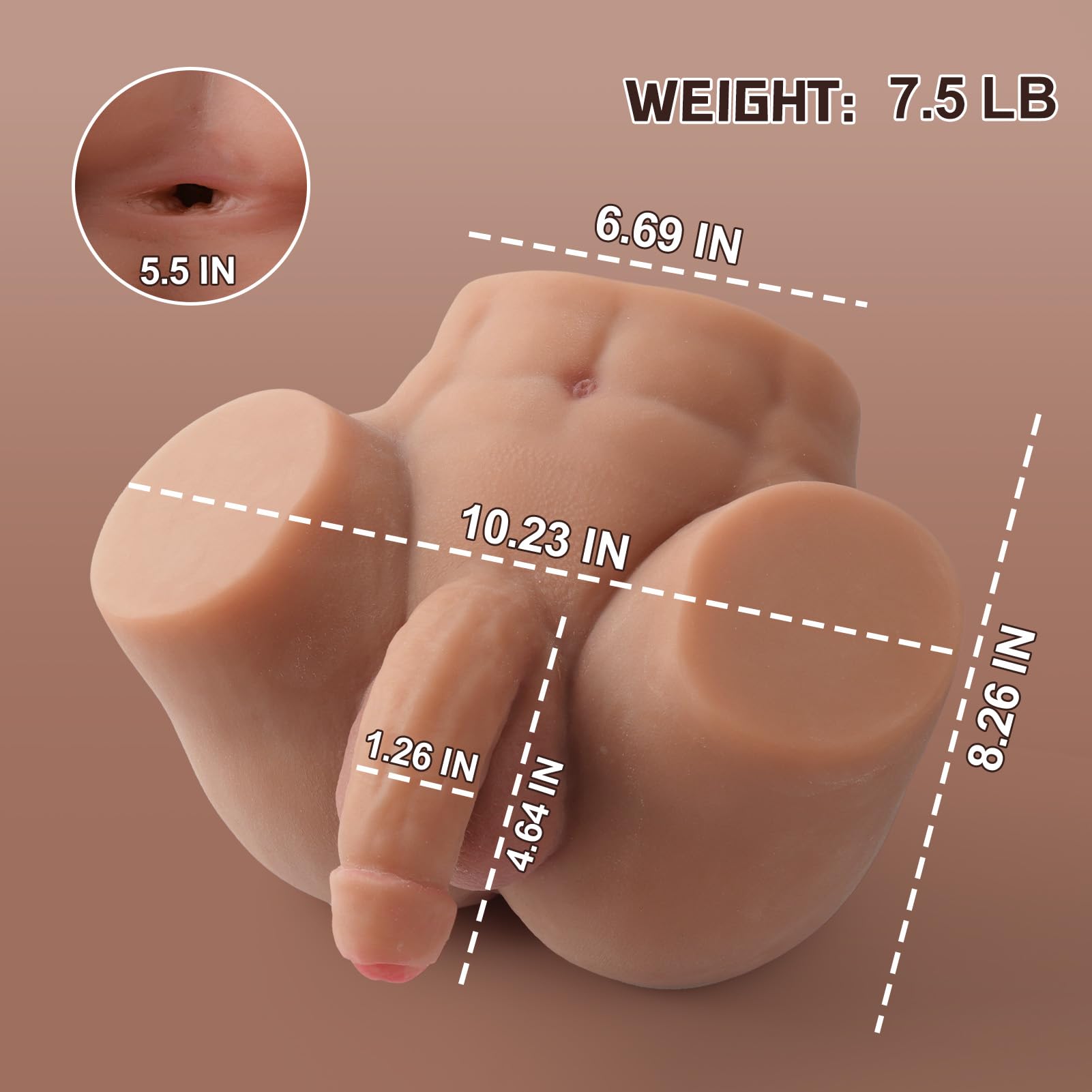 Amazon.com: 7.5LB Small Dildo Male Sex Doll Torso Realistic Anal for Men, Gay  Sex Doll Male Masturbator Stroker with Realistic Penis Butt Ass Testicles, Male  Sex Dolls Adults Toys for Men, Ass