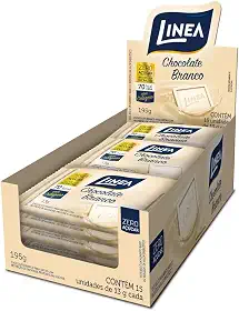 Mini Chocolate Branco Linea 13G, 15 Unidades