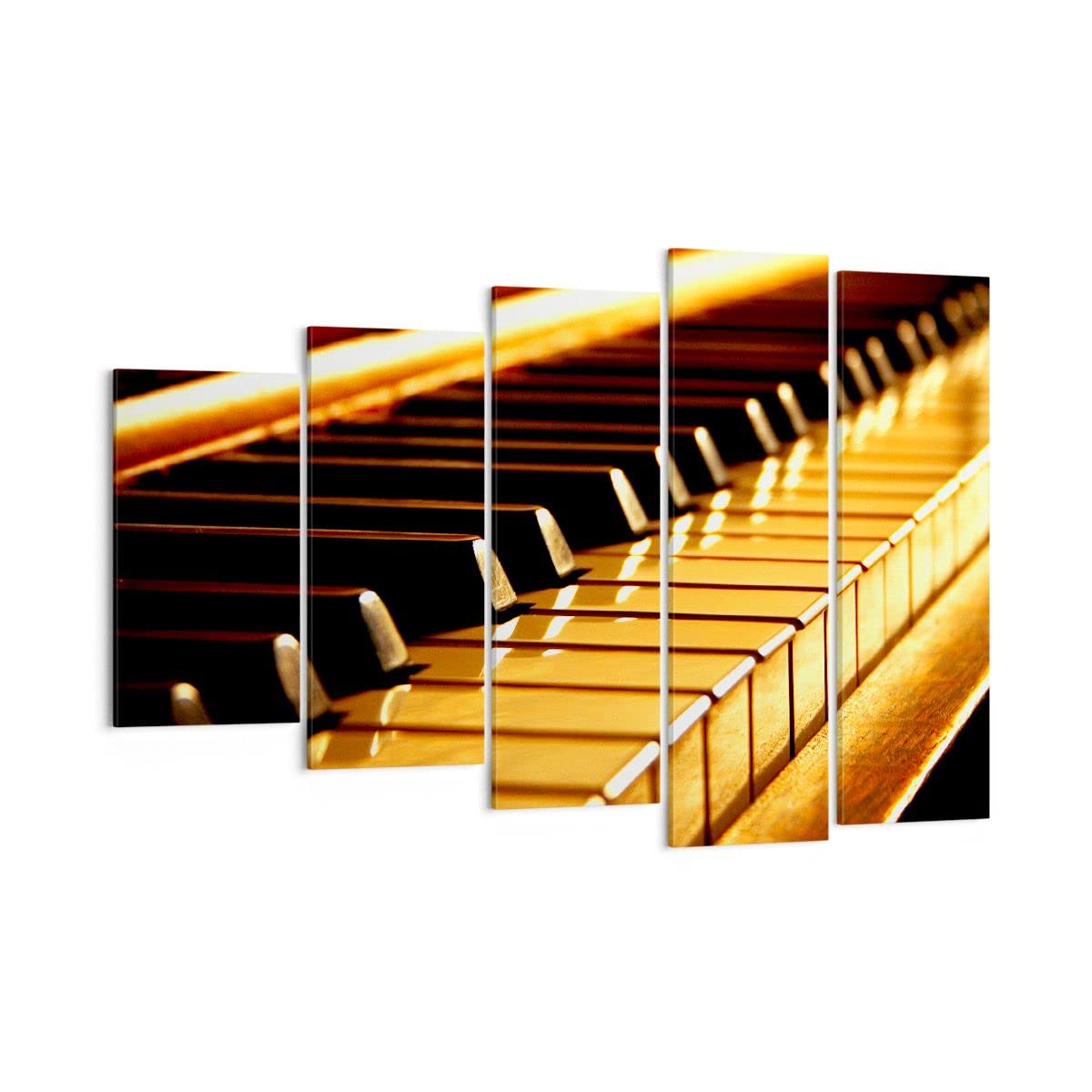 ARTTOR Leinwandbild 150x100cm Wandbild Musik - 2200 | Klavier Konzert Mehrteilige Groß XXL Wanddekoration Wohnzimmer Schlafzimmer Wanddeko Wand Kunstdruck Wandkunst ARTTOR