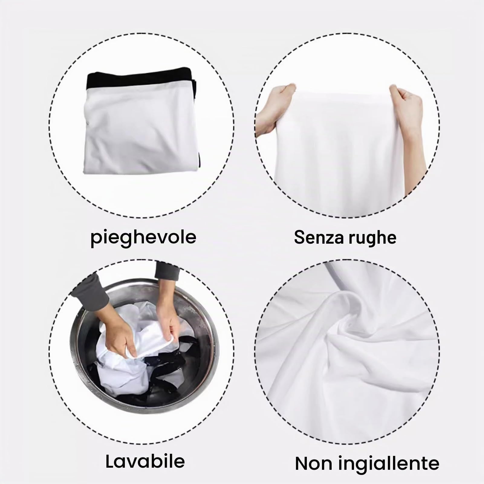 Schermo Proiettore 200 Pollici, Schermo Cinematografico per Esterni Portatile Pieghevole Lavabile, Area Immagine 174x99 Pollici, con Borsa e Ganci