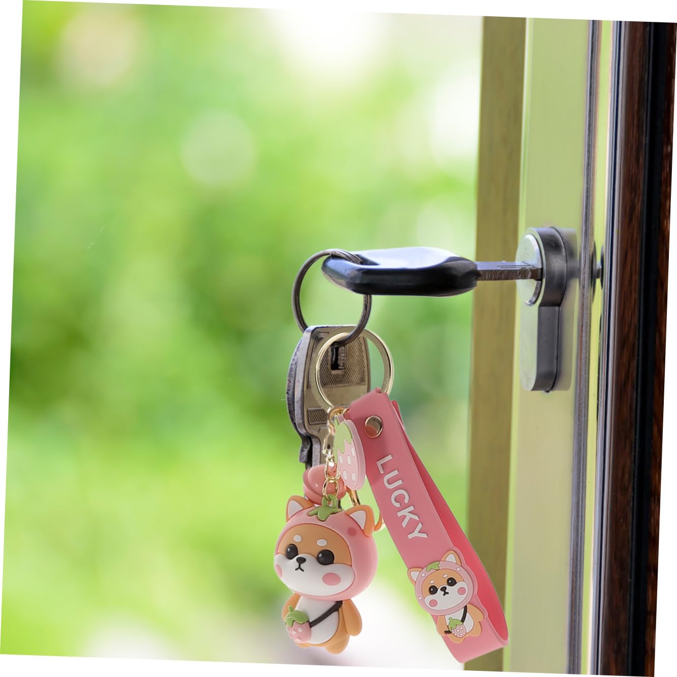 FRCOLOR Süßer Schlüsselanhänger für Kawaii Hundeschlüsselanhänger Cartoon Tier Design Dekorativer Schlüsselring für Taschen Rucksäcke Autoschlüssel Langlebig Praktisch