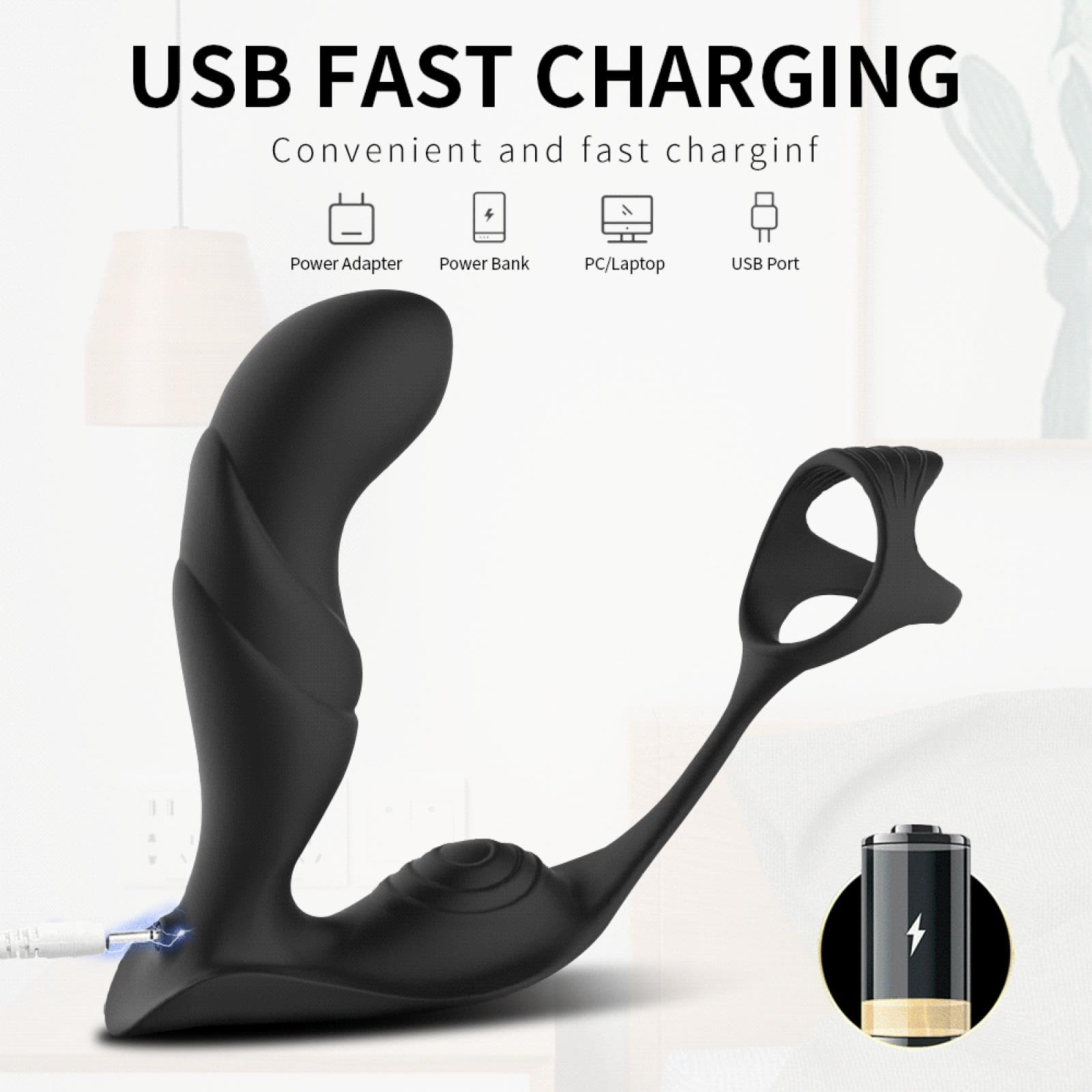 Plug anale Vibratore anale con anello per pene spesso Controllo remoto Gel di silice vibrante Dildo Butt plug Giocattoli sessuali Giocattolo gay Per Masturbatore per uomini