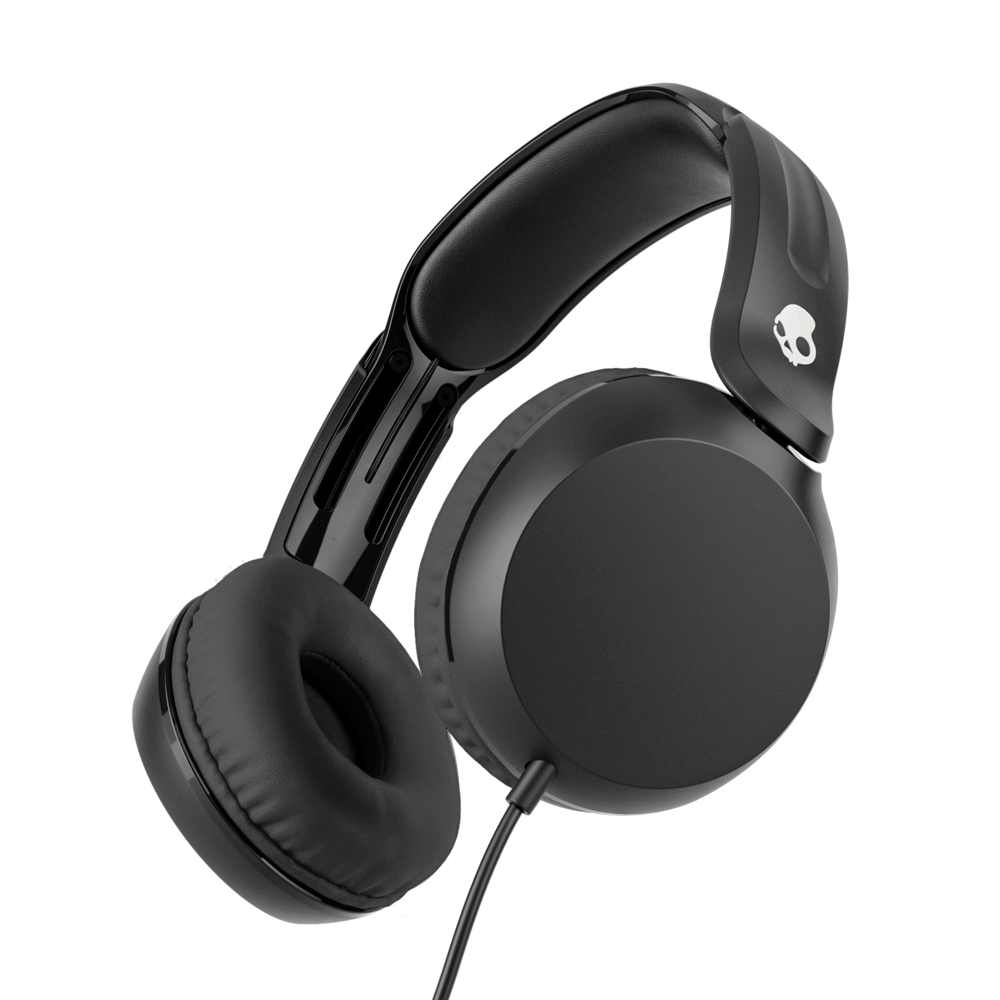 Skullcandy Icon 180 Wired Headphones, Built-in 85dB Volume Limiter, Comfortable On-Ear Fit, Adjustable Headband, Convenient for Travel with 3.5mm AUX Plug, in-Line Microphone - True Black-picture-10