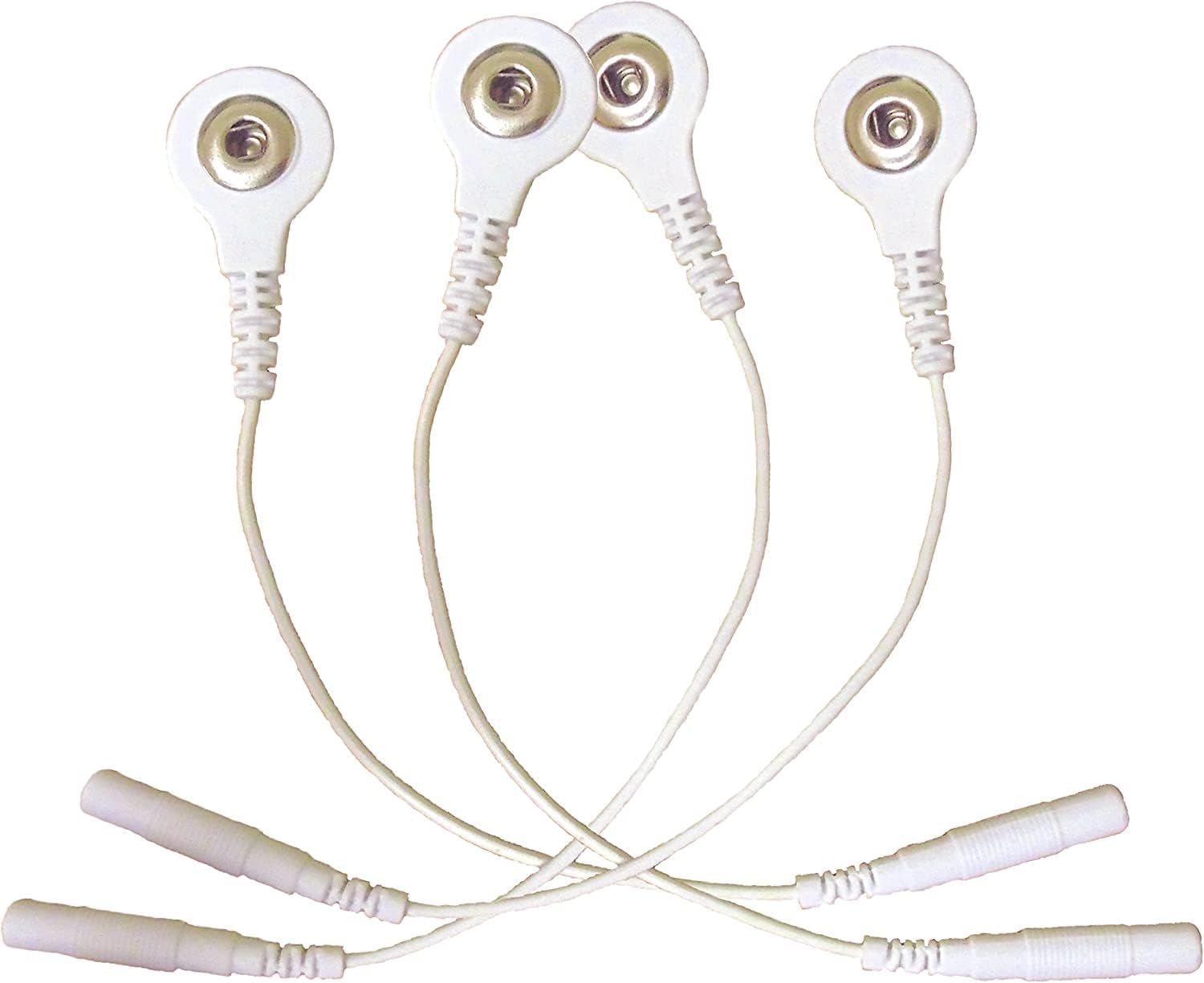 Tens Electrode Connection Cable TENS Wires 2mm Pin Plug for Tens Machines Pack of 4