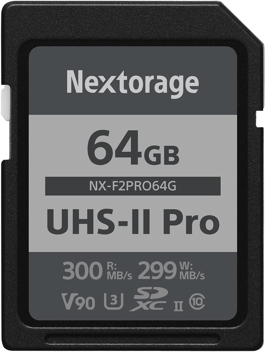NextorageUltra Fast V90 UHSII SD Card PRO 64GB max Write