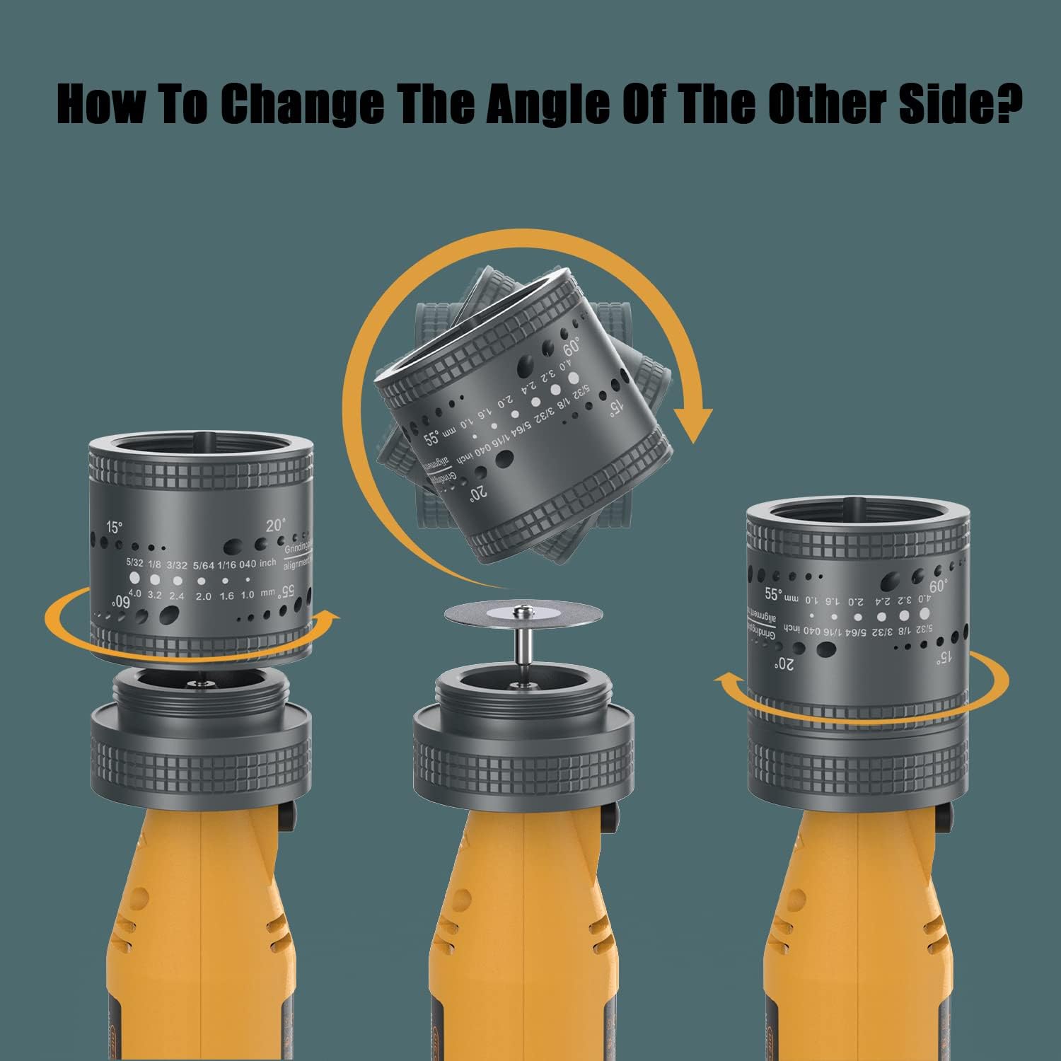 Tungsten Electrode Sharpener Grinder For TIG welding, 6 Sizes 10 Angles, TIG Welding Rotary Tool With Flat Grinding Block Cut-Off Slot, 10 Diamond Wheels, 3 CNC Mandrels