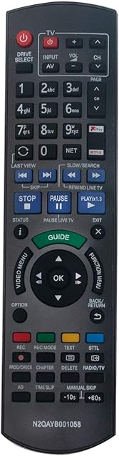 N2QAYB001058 Replace Remote Control - VINABTY n2qayb001058 Remote Replacement for PANASONIC BluRay DMR-BWT850EB DMR-HWT150EB DMR-HWT250 DMR-HWT250EB DMR-PWT550EB DMR-PWT655EB