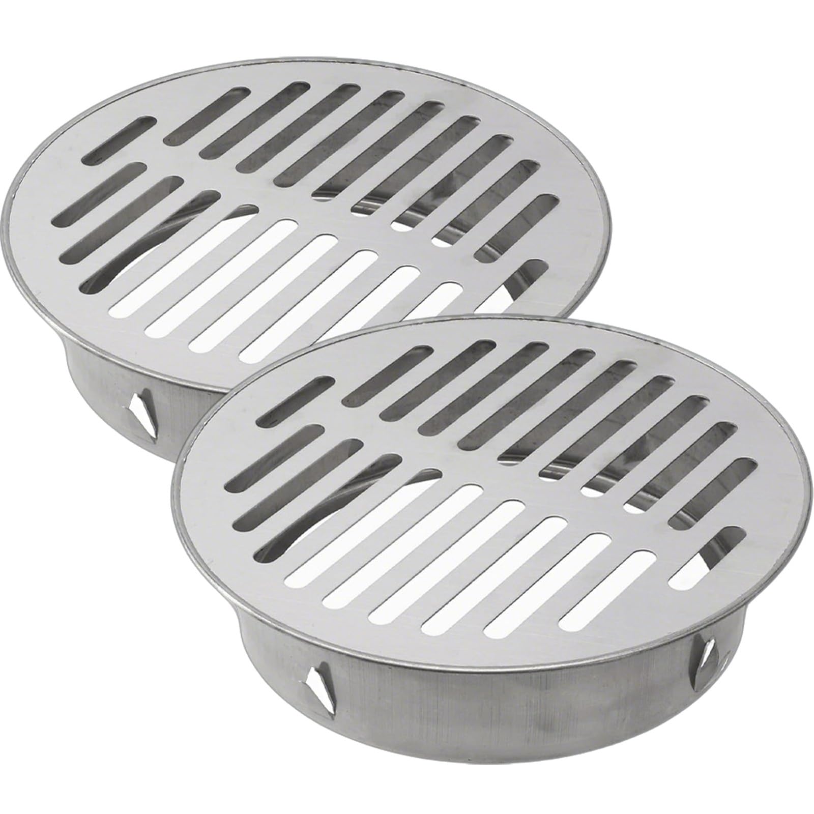 Couvercle de vidange inox durable pour douche lot de 2 filtres ronds encliquetables