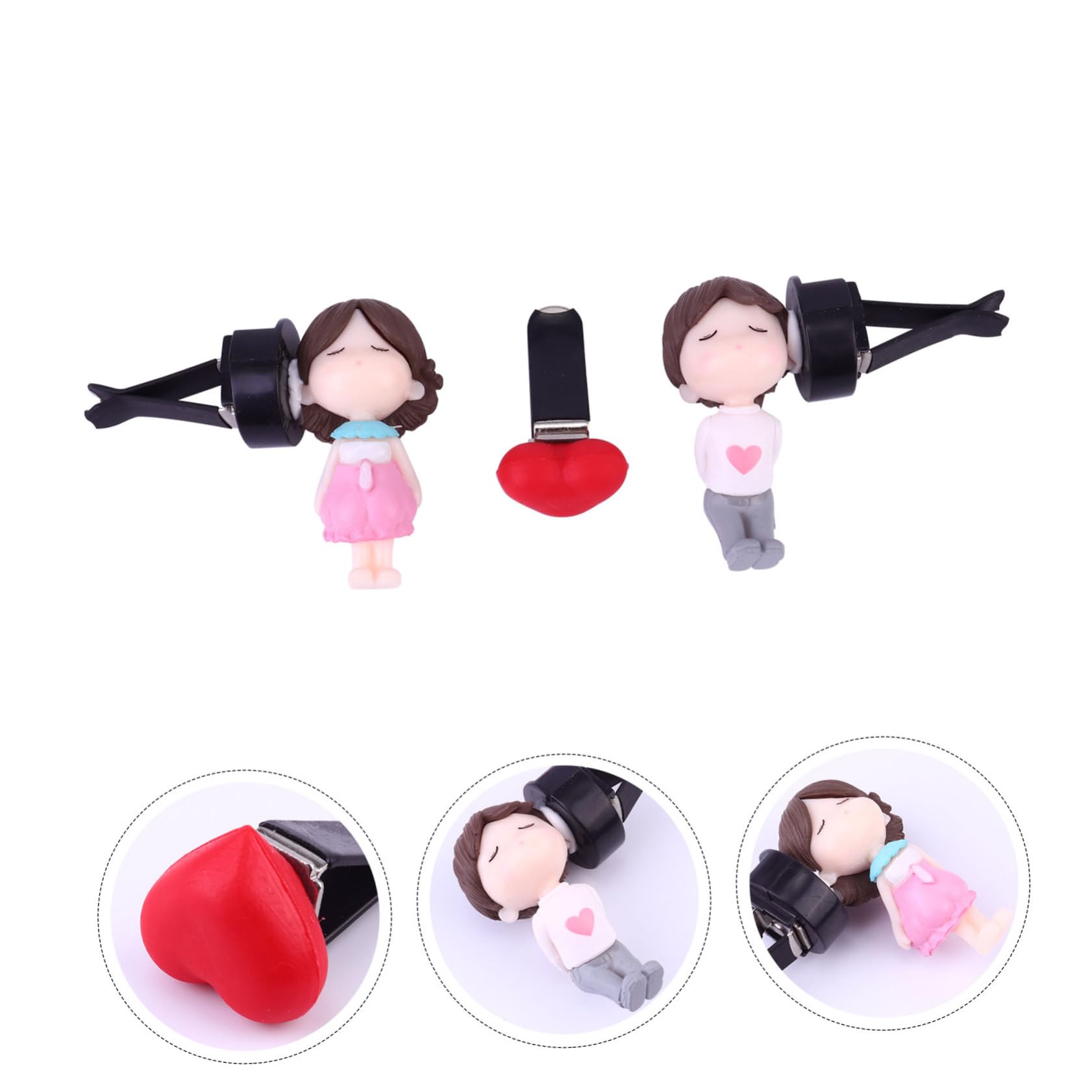 Mobestech 3sets Clip Profumo Auto Forma Di Decorazione Creativa Per Con Design Adorabile e Cuore Diffusore Facile Da Usare Per Auto Ufficio e Camera Da Letto Realizzato Resistente e Durevole