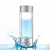 Hydrogen Water Bottle Hydrogen content ≥6000ppb Portable Hydrogen Water Generator with PEM & SPE Technology 400ml Portable Hydrogen Water Generator Maker, Rich Hydrogen Water Cup Silver