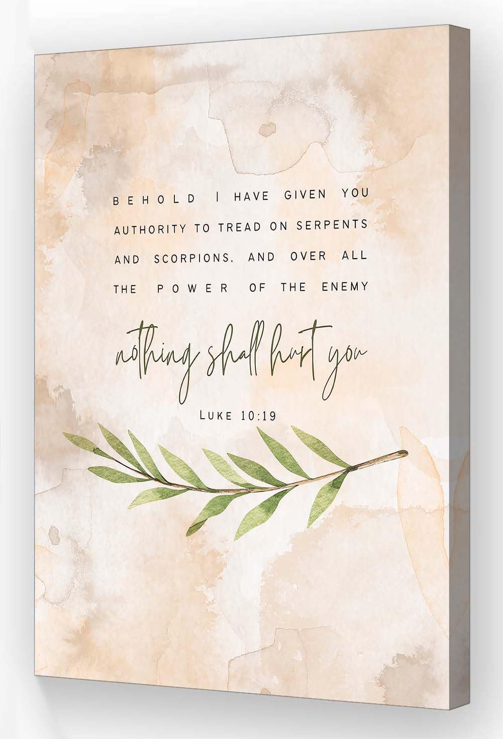 Luiayeib Luke 10 19 Bible Verses Wall Decor I Have Given You Authority To Walk on Serpents Modern Canvas Prints Home Hanging Decoration (12.00''x18.00