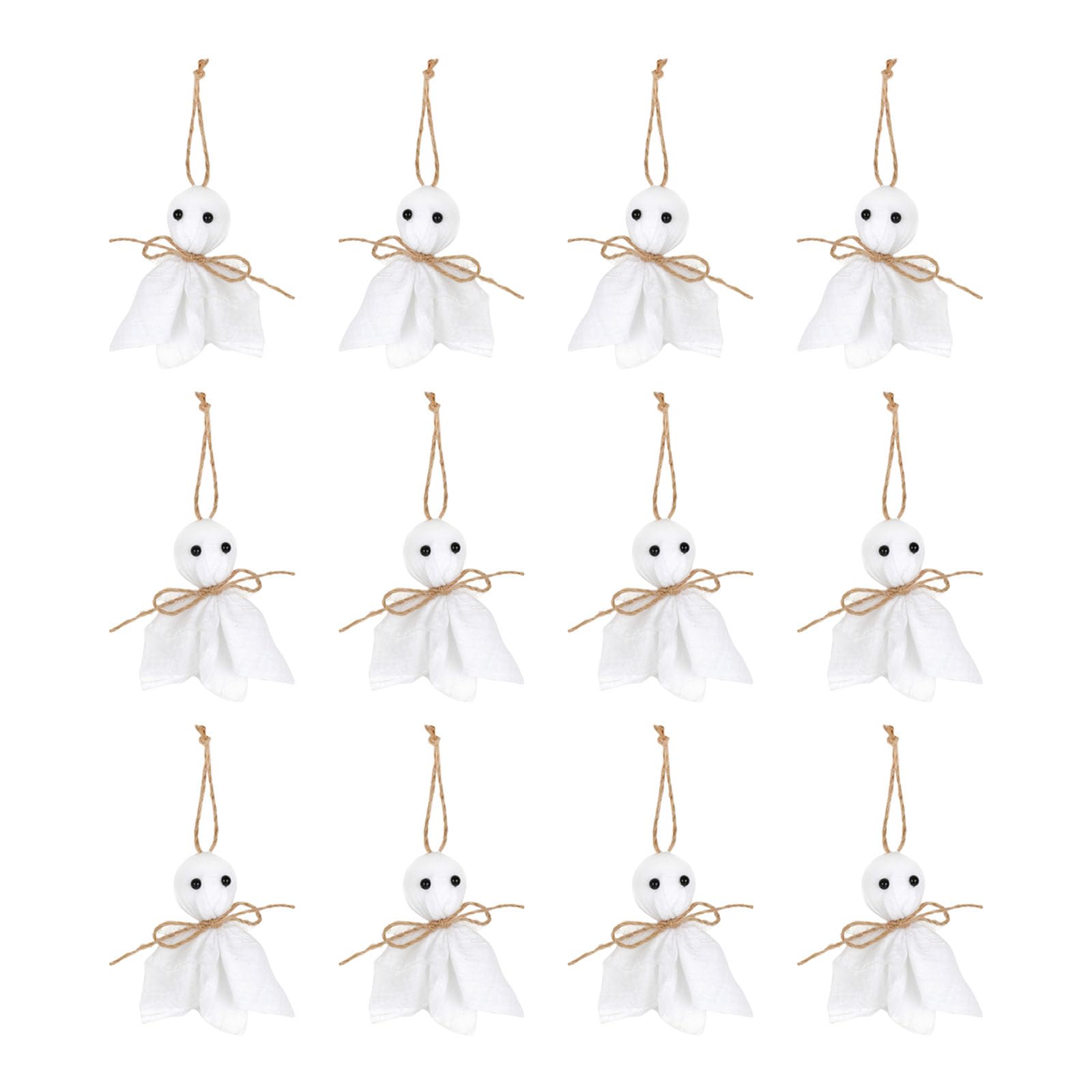 carotoe 12PCS Halloween Specters Ornament Portable Foam Ball Decors with Realistic Cloth Design for Indoor Outdoors Haunting Party Decoration Halloweens Specters Decorations