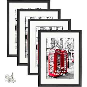 Amazon Com Craig Frames 1wb3bk 14 X 20 Inch Black Picture Frame Matted To Display A 11 X 17 Inch Photo