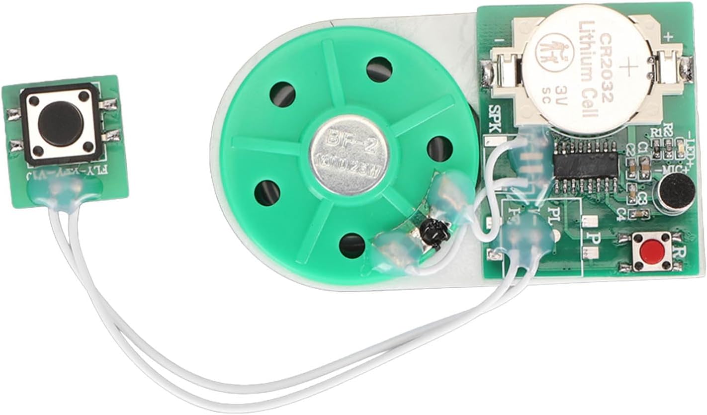 25 Second Sound Recorder Board, PCB Voice Recording Module with Clear Sound, Perfect for Greeting Cards, Gifts and Crafts