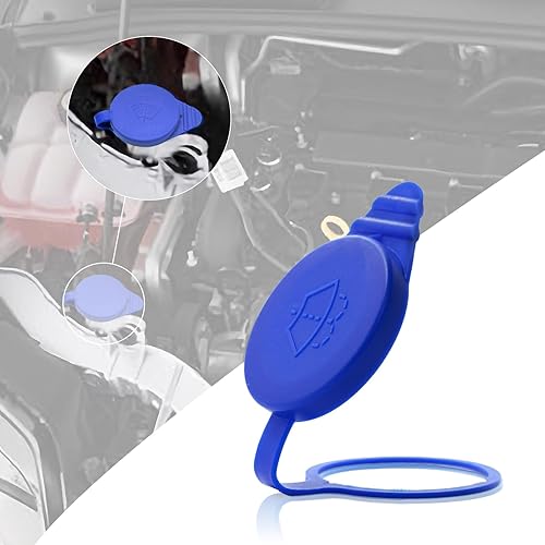 Miniatura 1 de Tapa de líquido para limpiaparabrisas, tapa de depósito de depósito de limpiaparabrisas, compatible con Ford Focus 2012-2018, OEM #CP9Z-17A605-A,