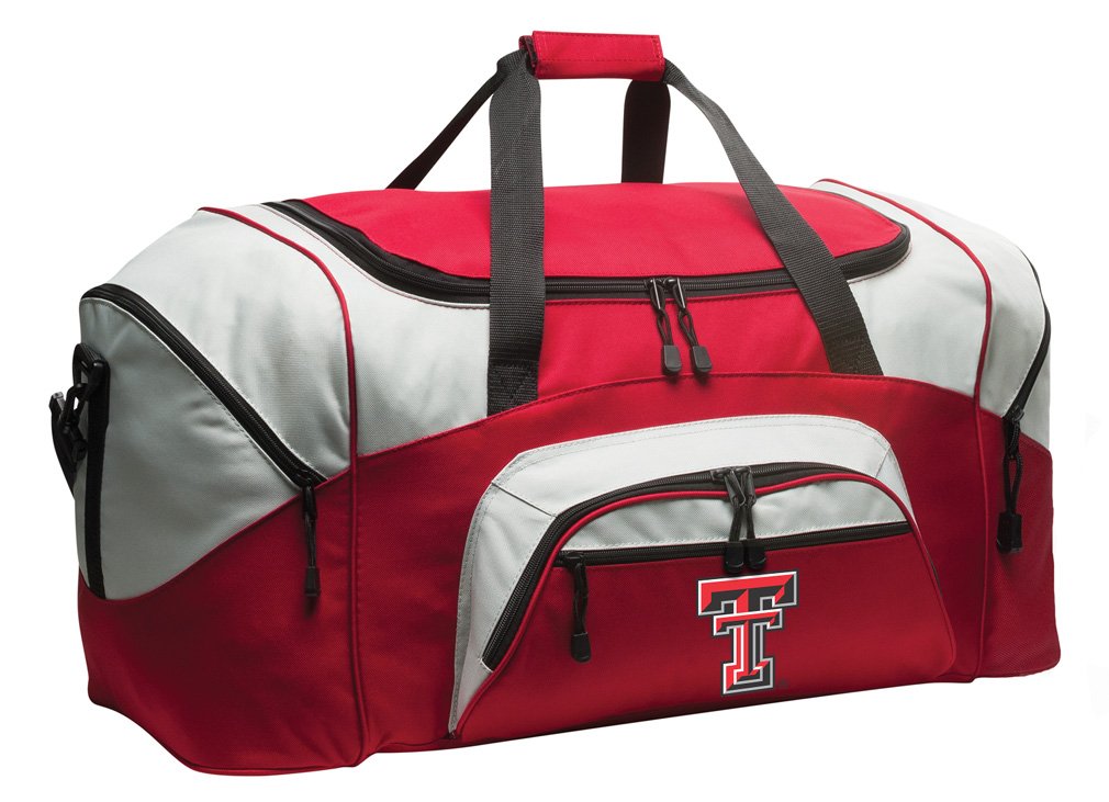 DELUXE Texas Tech Suitcase Duffel Bag or LARGE Texas Tech Red Raiders Gym Bag Gear Duffle