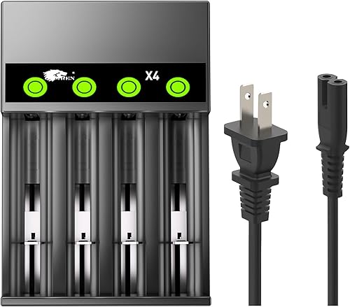 18650 Battery Charger,21700 Battery Charger for 3.7 Volt Rechargeable Battery 18650 26650 21700 20700 18490 17670 17500 16340 14500 18500 18350 (4