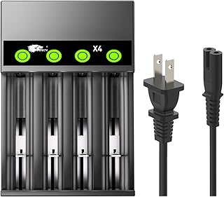 18650 Battery Charger 21700 Battery Charger for IMREN 18650 Rechargeable Battery 18650 26650 21700 20700 18490 17670 17500 16340 14500 18500 18350 (4 Bay)