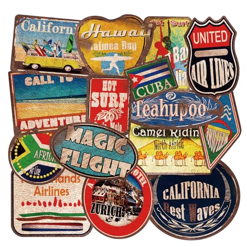 Grande Pegatinas de Viaje 36 Piezas - Retro Vintage Stickers de
