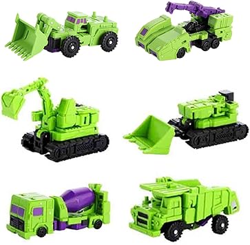 6-in-1 Studio Series Combiner Constructor 8.7 Transformation Robot Construction Vehicles Robot Figure Toys Deformation Model Gift STEM Building Playset