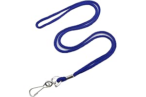 100 Pack Blue 36" Lanyards with Swivel Hook