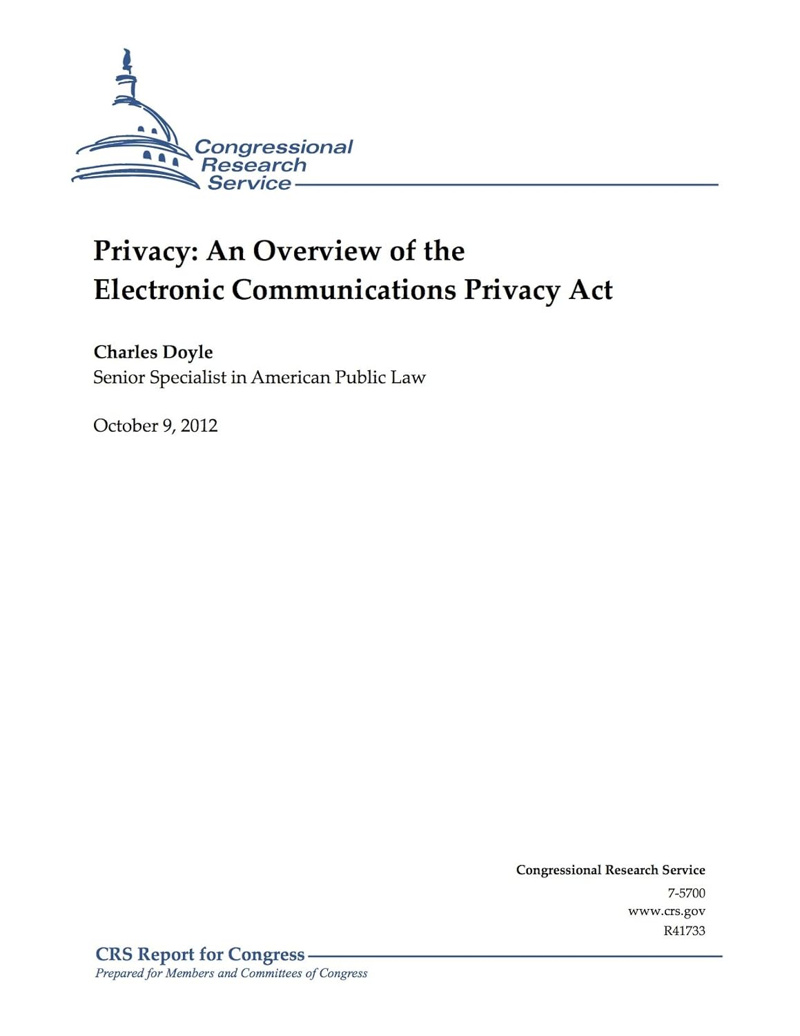 Privacy An Overview of the Electronic Communications Privacy Act