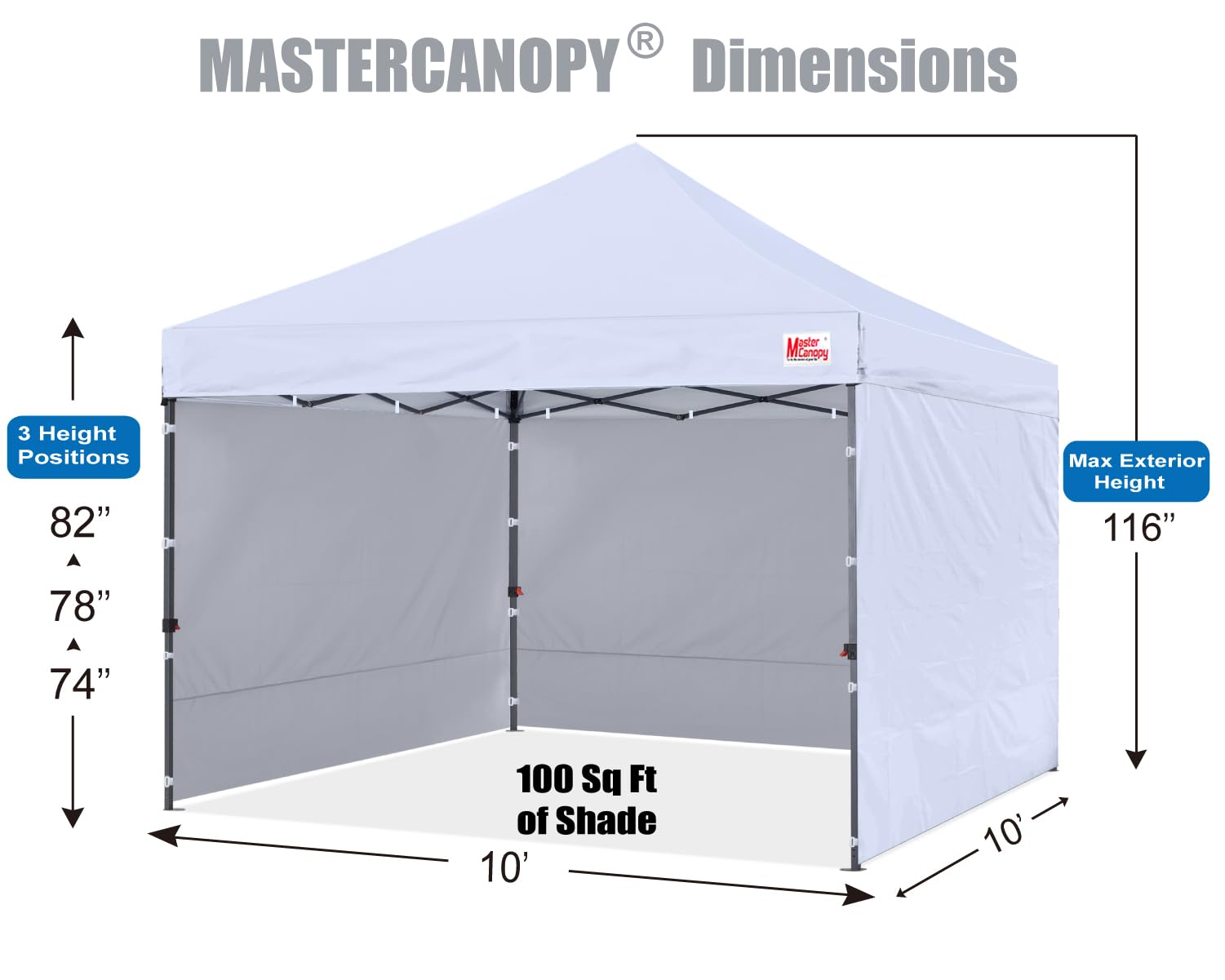 Amazon.co.jp: MASTERCANOPY ワンタッチ タープテント 3mx3m サイド