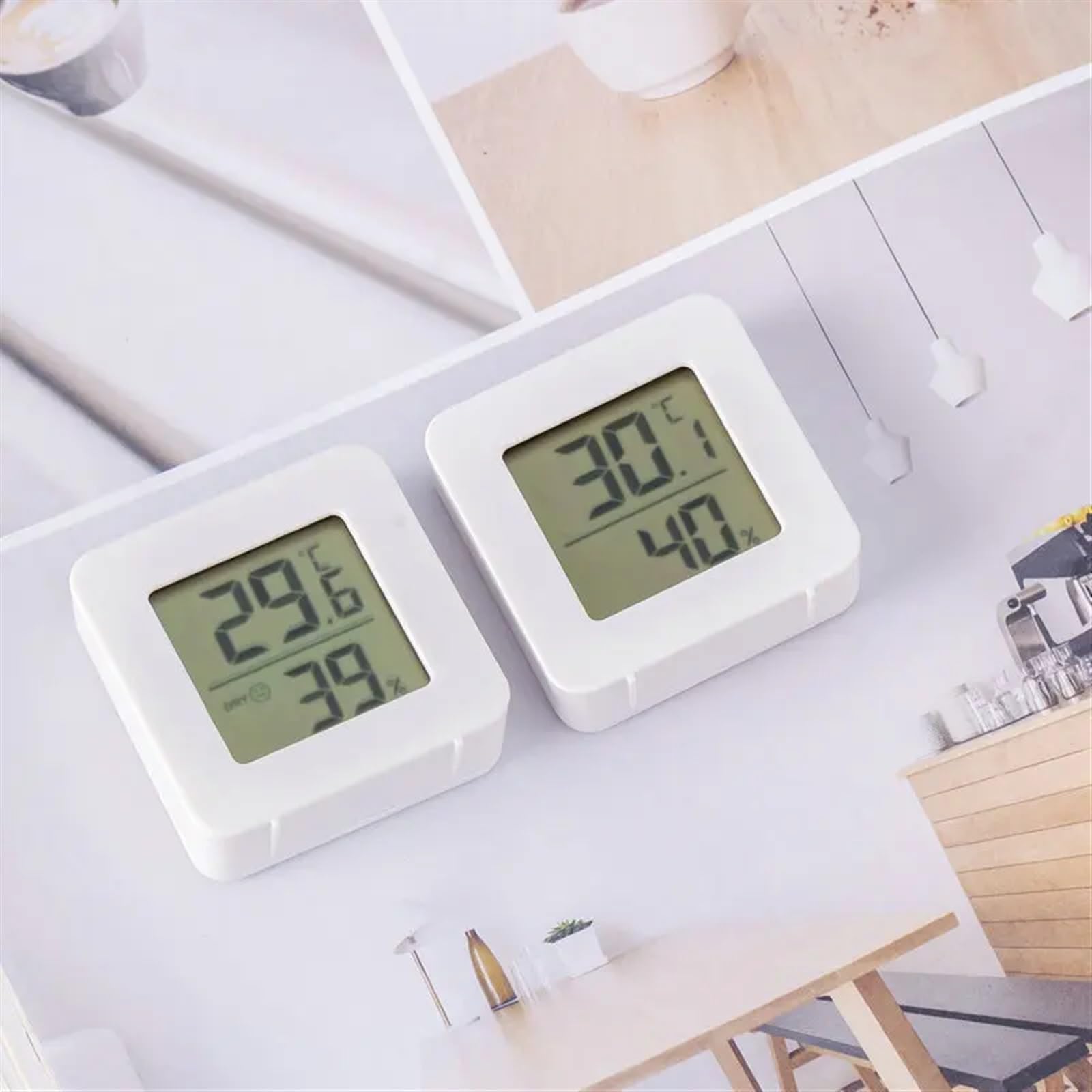 Igrometro digitale da interno, Mini termometro digitale igrometro monitor di umidità temperatura ambiente montaggio a parete 1/3/5 pz(5pcs)
