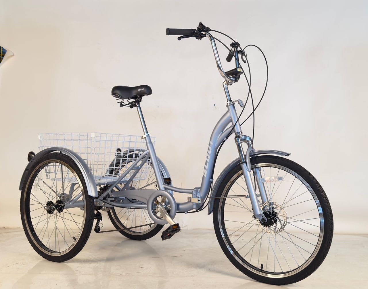 Scout Faltbares Dreirad, 24" Räder, 6 Gänge, für Erwachsene & Outdoor-Enthusiasten, Unisex, Aluminium, Ab 6 Jahren