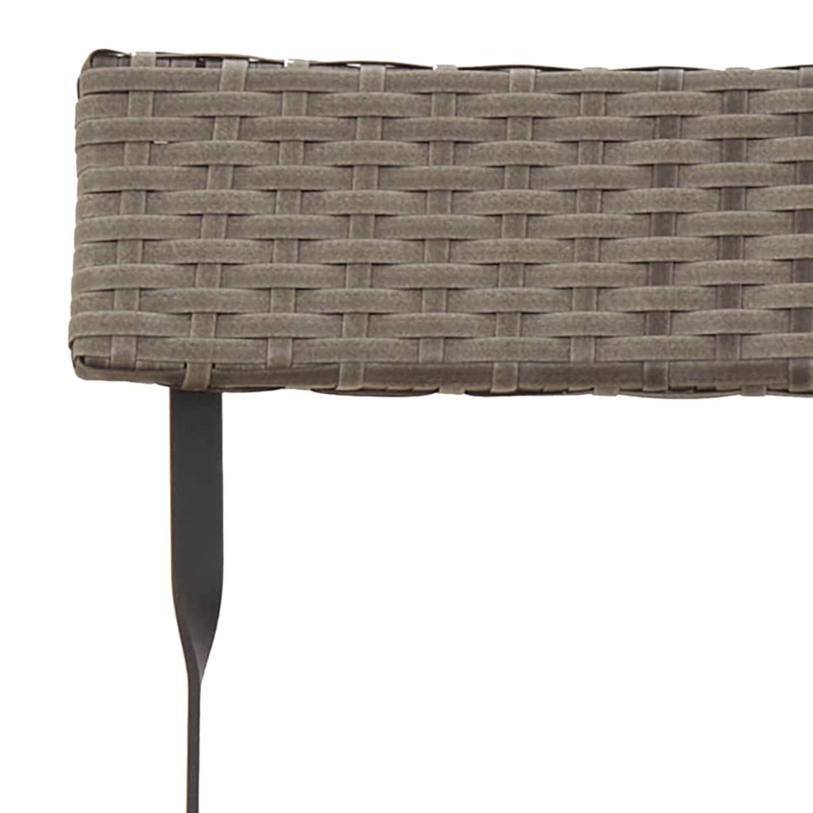 Homgoday Muebles de cafetería Plegables 3 Piezas ratán sintético Gris