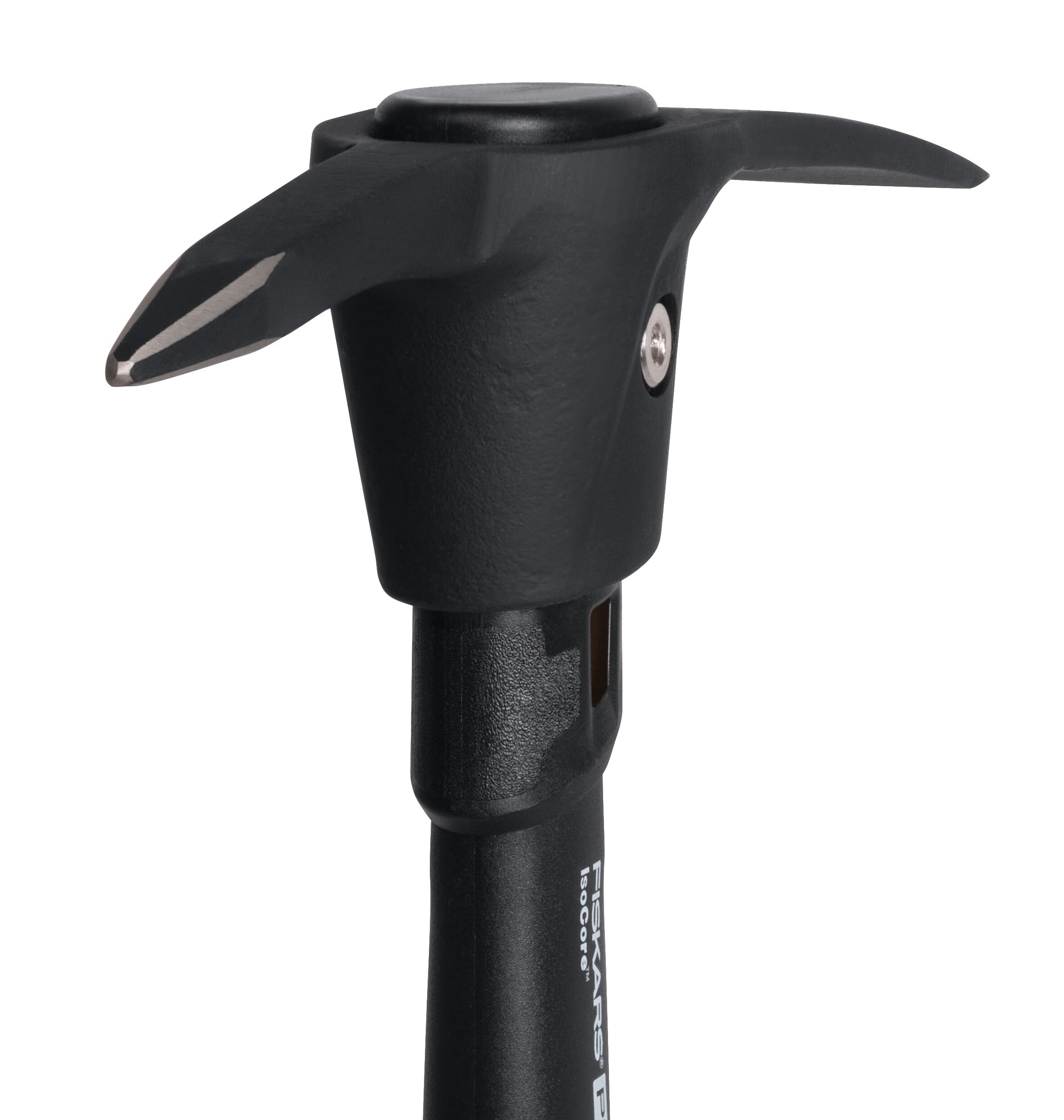 Fiskars Piccone Pro IsoCore S per Lavori Pesanti su Terreni Duri e Sassosi, Lunghezza: 36 cm, Peso: 1,2 kg, Nero/Arancione, 1062937