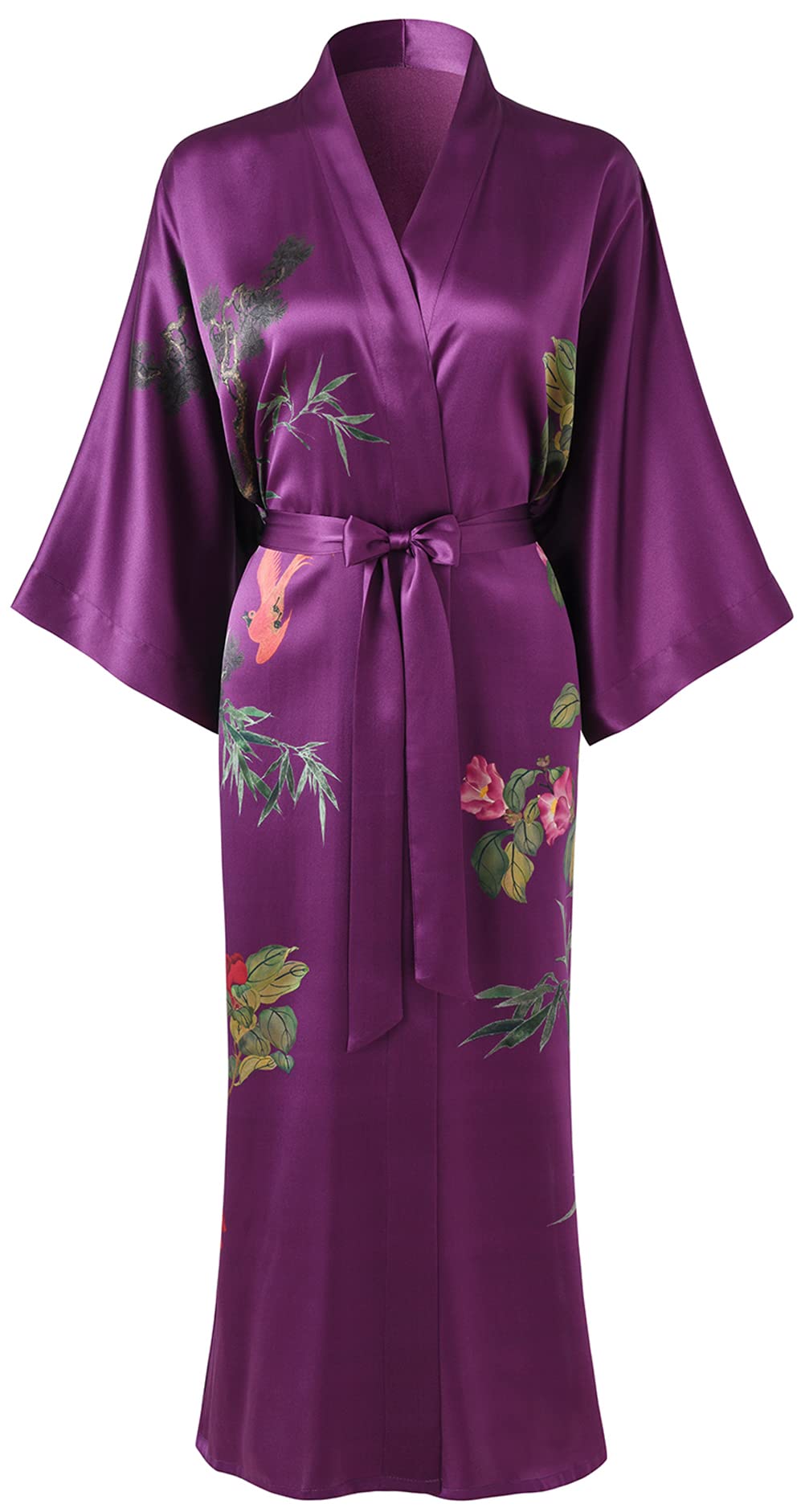 Women's 100% Silk Kimono Long Robe