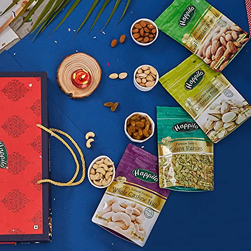 Image of Happilo Dry Fruit Celebrations Gift Box Iris 390g, Ideal for Festive Gifting (Upahaar), Hamper For Corporate Gifts, Family, Friends, Office Clients Occasion (Pack of 2)