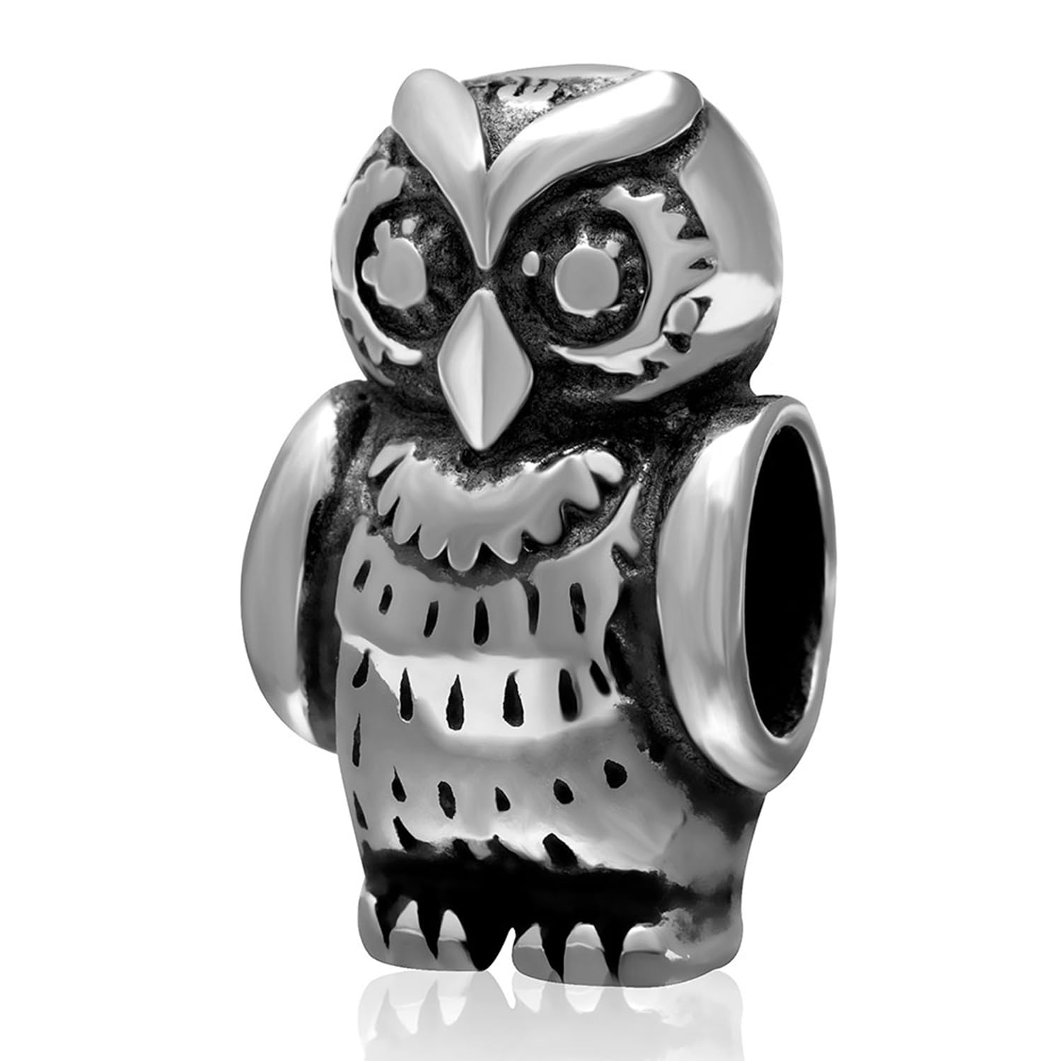 CRISNATA 925 Sterling Silver Animal Charms - Cute Rabbit, Owl, Unicorn Beads For European Bracelets, Gift