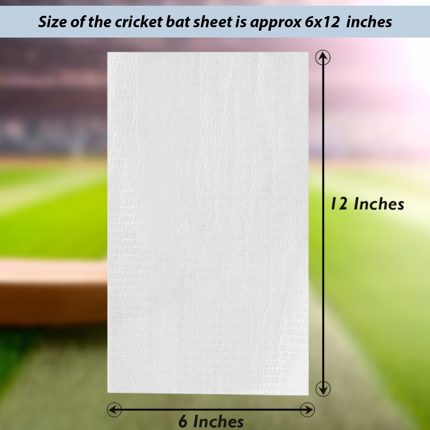 Confezione da 2 fogli trasparenti per mazza da cricket, 30 x 15 cm