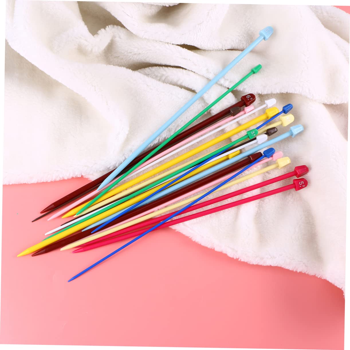 Lurrose 2sets Gerade Single Spitz Strick Nadeln Häkeln Haken Set Draht 10pairs * 2