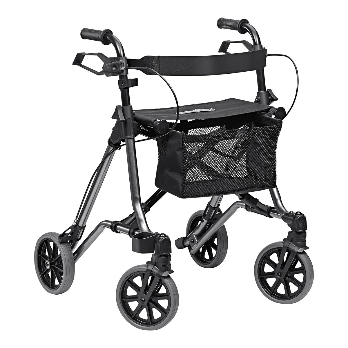 M-Eco aluminiowy chodzik, srebrny, nowoczesny, składany, 7,8 kg, 80-95 cm, pomoc w poruszaniu się