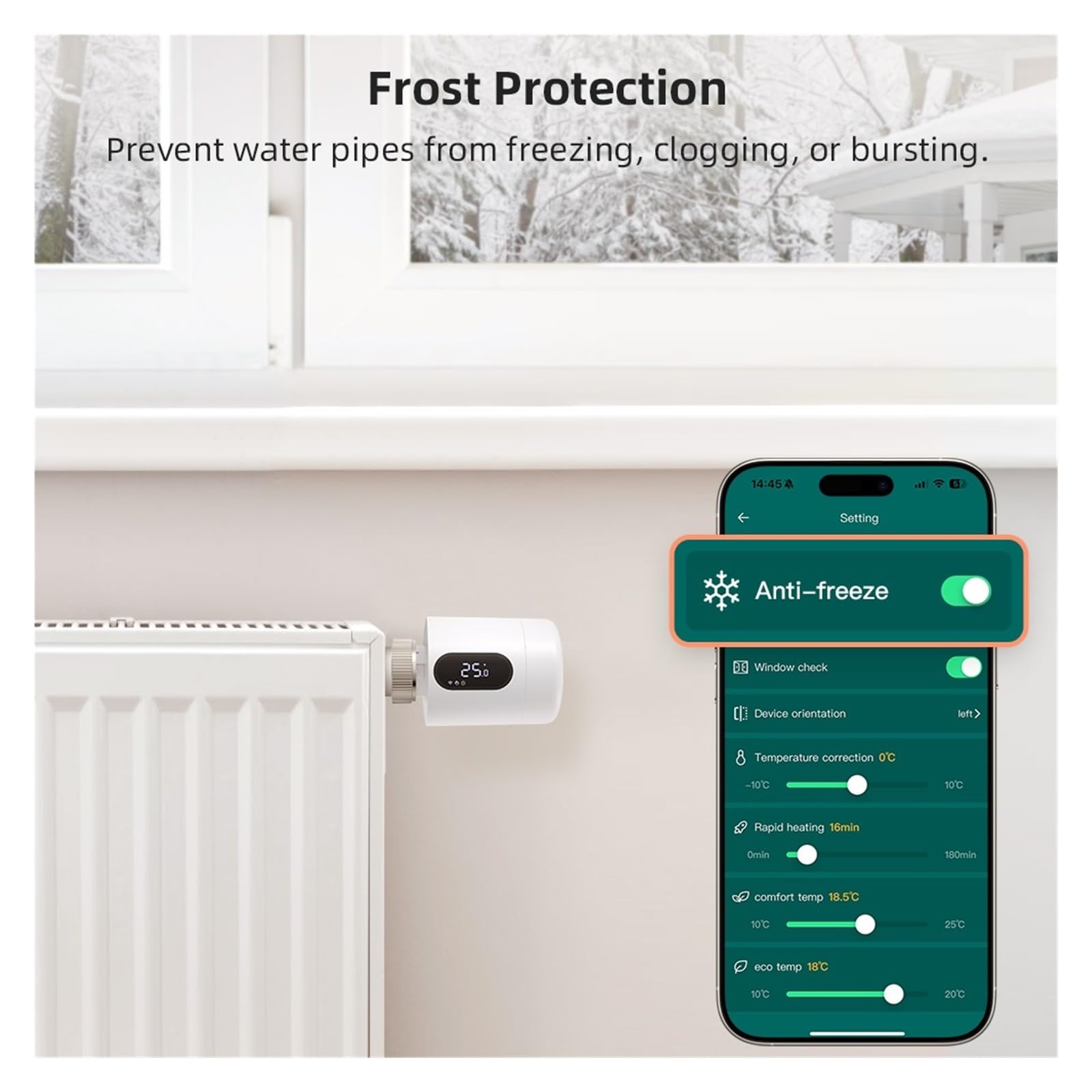 Zawór Termostatyczny TUYA Zigbee, Inteligentny TRV, Sterowanie Temperaturą Dla Alexa Google Home OszczęDza Energię I Koszty Ogrzewania(2PCS)