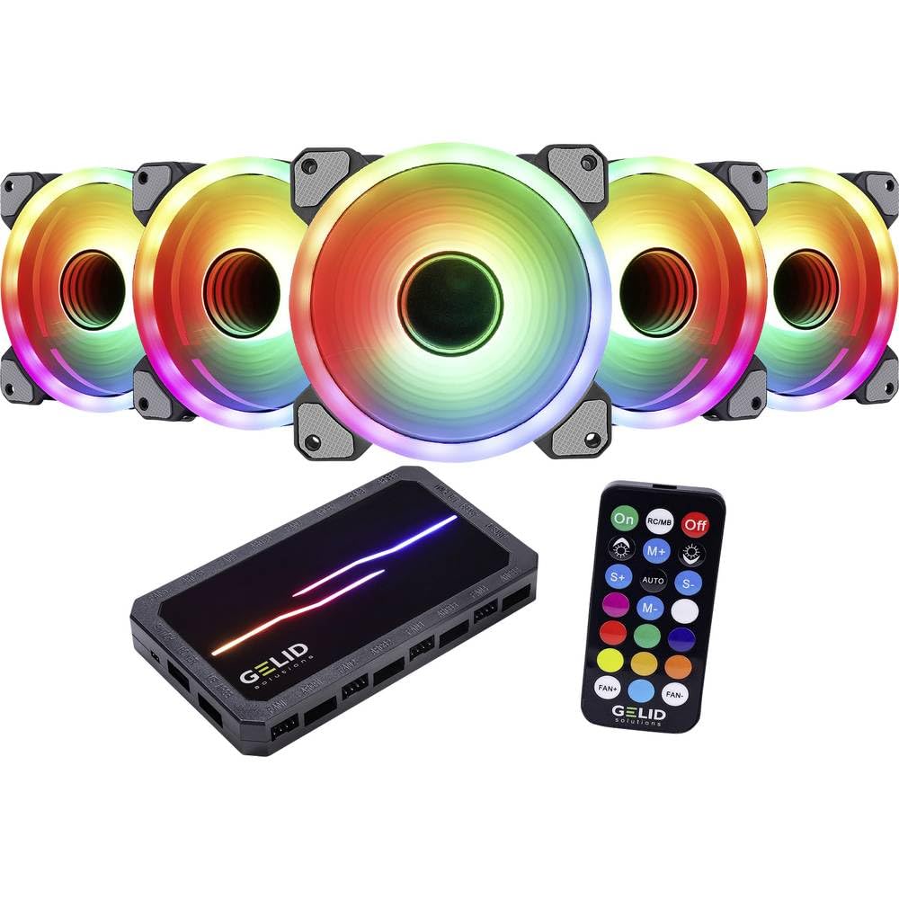 Gelid Solutions Amber 8 Pro Bundle controla hasta 8 Ventiladores, 10 Tiras LED u Otros Dispositivos RGB direccionables (ARGB), y Dispone de 366 Modos de iluminación RGB Vivos preprogramados