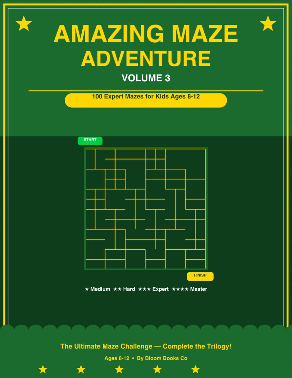 Amazing Maze Adventure Volume 3: 100 Expert Mazes for Kids Ages 8-12 with 4 Difficulty Levels