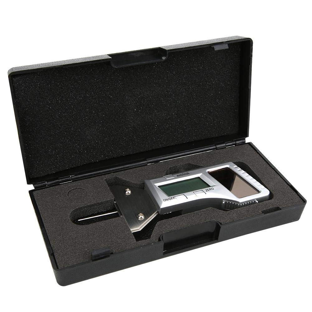 Jauge de profondeur de profil de pneu numérique 0-25 mm Énergie solaire précision 0,01 mm Règle de mesure en acier inoxydable (0-25 mm)