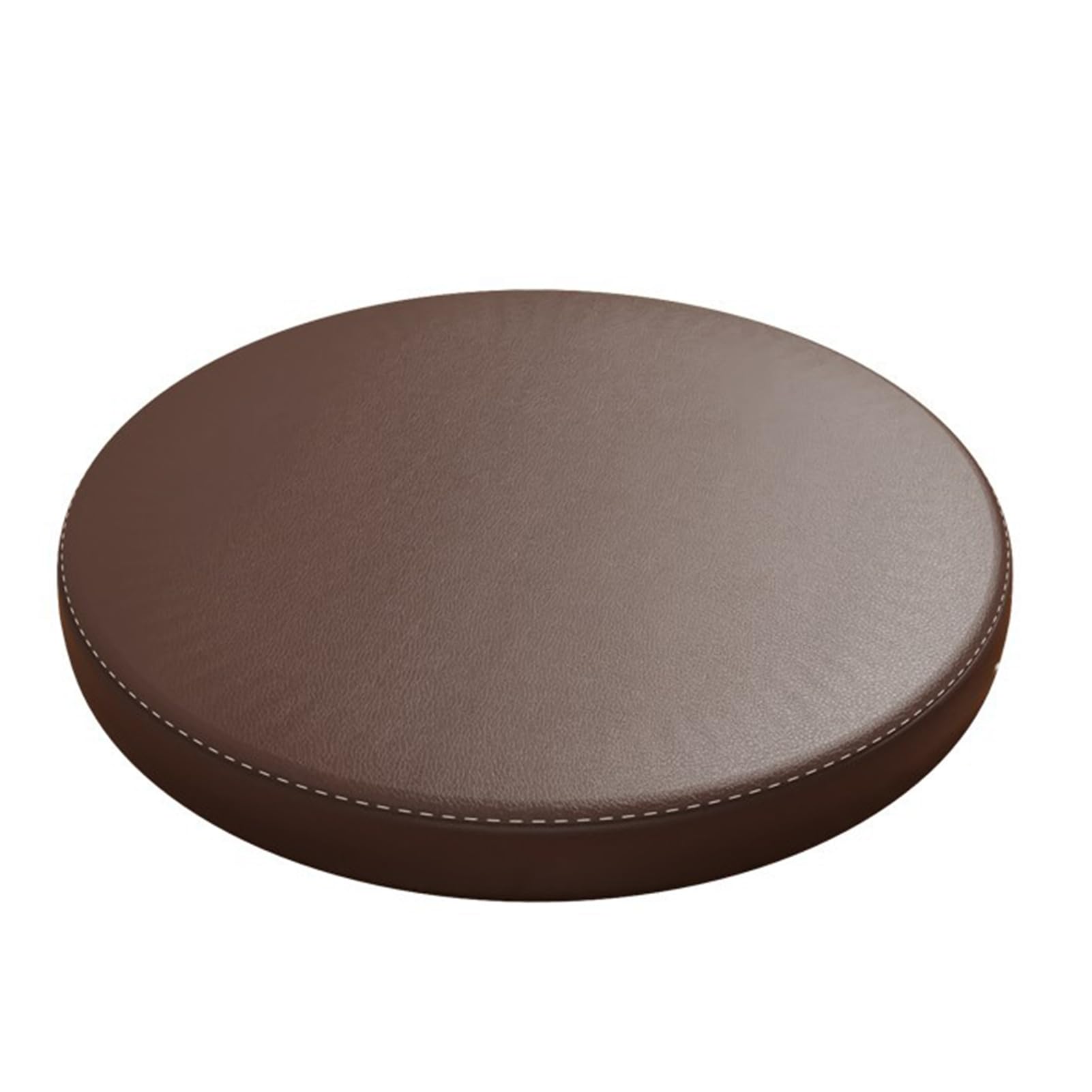 HLXHG Chair Cushion Round Outdoor 30cm 40cm 45cm, Waterproof Leather Non-Slip Round Seat Cushion, Removable Soft Memory Foam Seat Pad for Garden Kitchen Dining Room Chair,Caramel,35cm