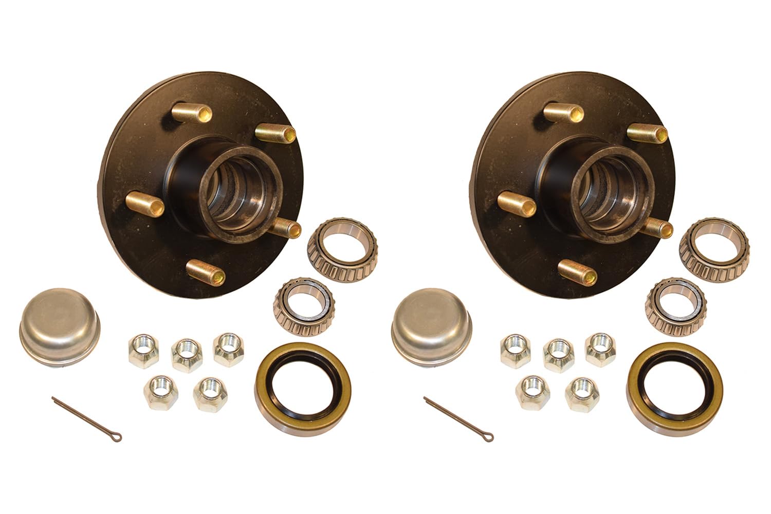 RIGID HITCH INCORPORATED Trailer Hub Kit (H-1000-PR) 5 Bolt on 4-1/2 Inch Circle with 1-3/8