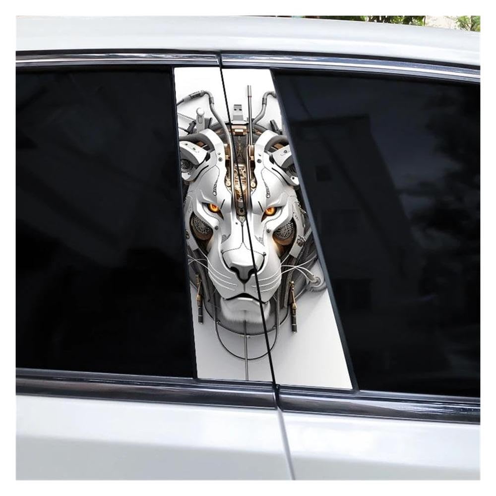 Body Parts 2pcs Car Center Pillar Sticker Zombie Wars Auto B-Pillar Waterproof Protective Film(E)