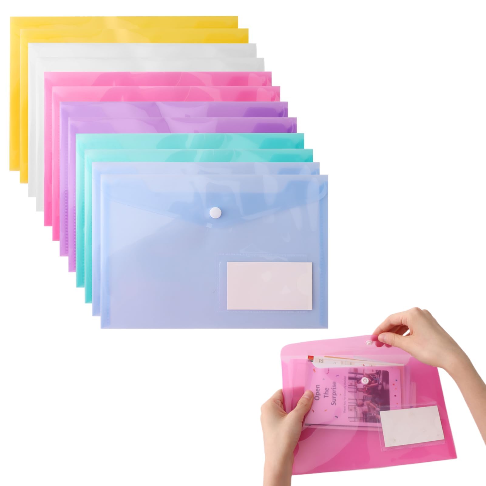 20 stuks documententassen A5, 23 x 18 cm, omslagmappen 20 stuks documententassen A5, 23 x 18 cm, omslagmappen