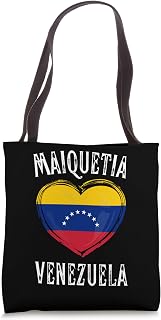 Venezuela Flag Heart Maiquetia City Tote Bag