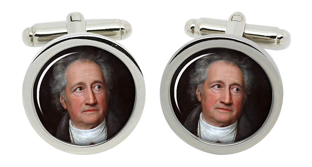 Gift Shop Johann Wolfgang von Goethe Cufflinks in Chrome Box